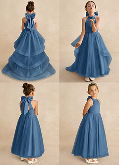 Azazie Bev Flower Girl Dresses Twilight A-Line Convertible Tulle Dress image2
