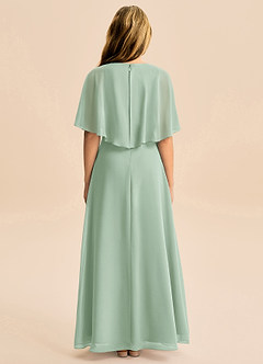 Azazie Maris Junior Abito A-Line in Chiffon Agave image2