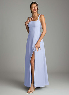 Azazie Debra Bridesmaid Dresses Ice A-Line with Pockets Chiffon Convertible Dress image5