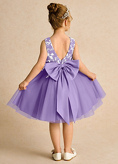 Azazie Butterfly Flower Girl Dresses Tahiti A-Line Lace Dress image1