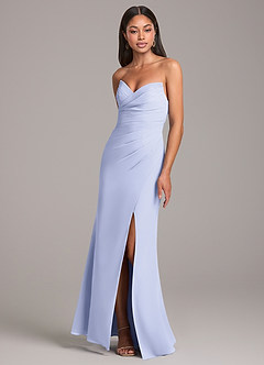Azazie Yola Bridesmaid Dresses Lavender Sheath Pleated Chiffon Convertible Dress image3