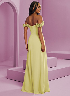 Barbie ♥ Azazie Bridesmaid Dresses Lemon Sorbet A-Line Off the Shoulder Chiffon Convertible Dress image9