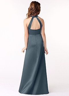 Azazie Laurel Junior Twilight A-Line Stretch Satin Dress image3