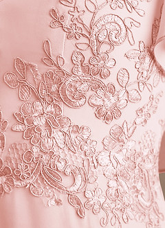 Azazie Frieda Mother of the Bride Dresses Blushing Pink A-Line Applique Chiffon Dress image6