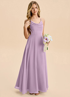Azazie Gia Junior Wisteria A-Line Pleated Chiffon Dress image5