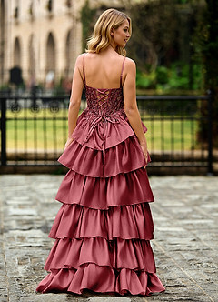 Jasmunya Borgogna Abito da ballo in organza image3