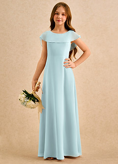 Azazie Kittie Girls Formal Flower Girl Dresses Mist A-Line Chiffon Dress image5