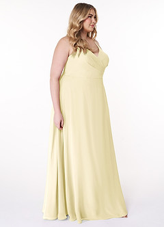 Azazie Davis Vestidos para Prova em Casa Vestido Buquê Floral Abstrato de Chiffon de Linha A com Plissado image10