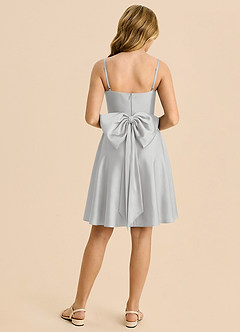 Azazie Bear Silver A-Line Sweetheart Neckline Stretch Satin Dress image2