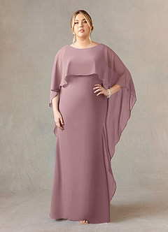 Azazie Dion Mother of the Bride Mekot Vaippa Scoop Stretch Crepe Lattian pituus Pukeutua image8