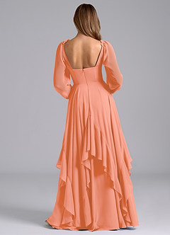 Azazie Karan Bridesmaid Dresses Sunset A-Line Long Sleeve Chiffon Dress image2