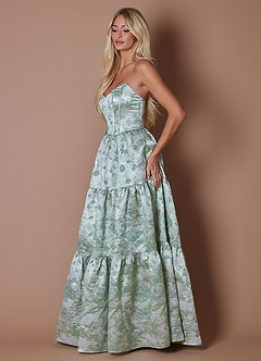 Rena Mint Shimmer Maxi Dress image6