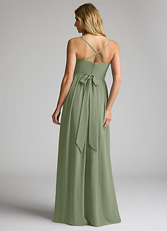 Azazie Llana Maternity Bridesmaid Dresses A-Line Chiffon Floor-Length Dress image2