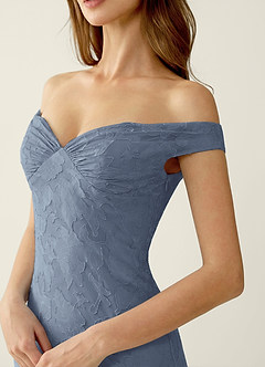 Golengy Pó Azul Vestido de baile Jacquard image6