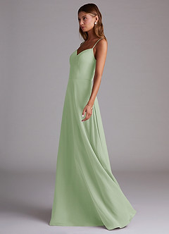 Azazie Marley Bridesmaid Dresses Dusty Sage A-Line Off the Shoulder Chiffon Convertible Dress image6