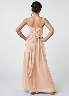 Azazie Kora Junior English Rose A-Line Pleated Chiffon Dress image2