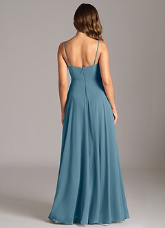 Azazie Amani Suknie dla druhen Linia A Pofałdowany Szyfon Do ziemi Sukienka image2