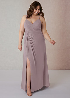Azazie Emerald Bridesmaid Dresses Dusk A-Line Ruffled Chiffon Dress image7