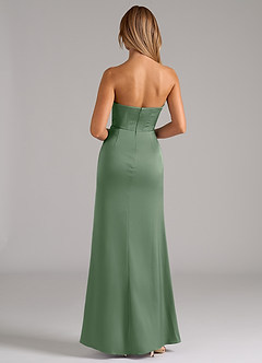 Azazie Johana Bridesmaid Dresses Matcha Mermaid Off the Shoulder Stretch Satin Convertible Dress image7