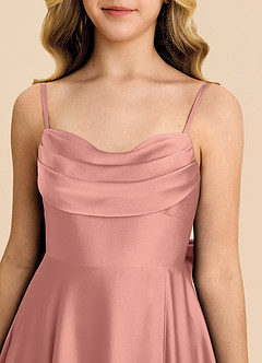 Azazie Bear Junior Rosette A-Line Sweetheart Neckline Stretch Satin Dress image7