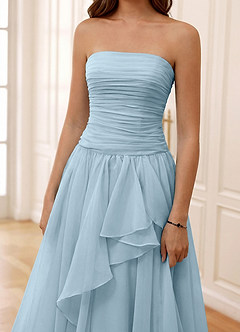 Ocavivien Schüchternes Blau Tüll-Abendkleid image6