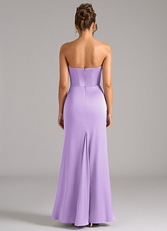 Azazie Debby Bridesmaid Dresses Lilac Mermaid Strapless Stretch Satin Convertible Dress image7