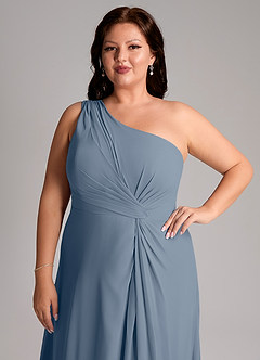 Azazie Brooke Bridesmaid Dresses Twilight A-Line One Shoulder Chiffon Dress image13