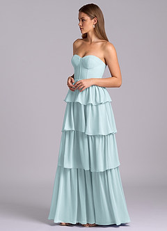 Azazie Faye Bridesmaid Dresses Mist A-Line Sweetheart Neckline Chiffon Dress image5
