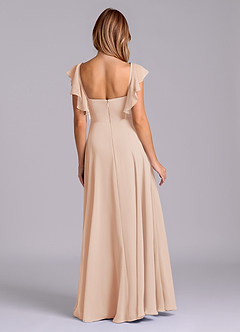 Azazie Leilani Bridesmaid Dresses English Rose A-Line Pleated Chiffon Dress image2