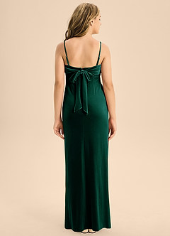 Azazie Mai Junior Emerald A-Line Sweetheart Neckline Velvet Dress image2