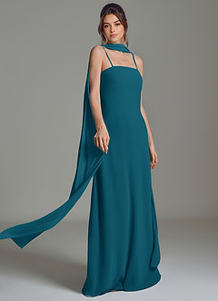 Azazie Ilana Bridesmaid Dresses Ink Blue A-Line Strapless Chiffon Dress image7