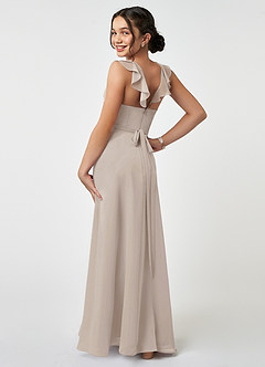 Azazie Emily Junior Frost A-Line Ruched Chiffon Dress image4