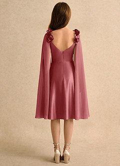 Azazie Resa Girls Formal Flower Girl Klänningar Klä A-Line i Matt satäng Plisserad image4