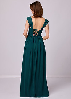 Barbie ♥ Azazie Bridesmaid Dresses Pine A-Line Corset Chiffon Dress image6
