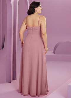 Barbie ♥ Azazie Bridesmaid Dresses Dusty Rose A-Line with Pockets Chiffon Dress image8