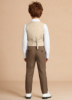 front Finn Truffle Boy Vest 3-Piece Suit