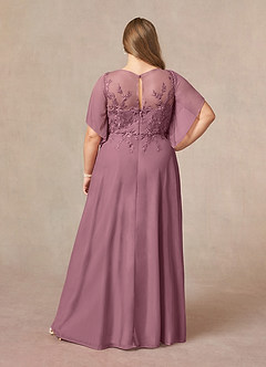 Azazie Cavell Mother of the Bride Dresses Vintage Mauve A-Line Sequins Mesh Dress image11