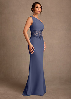 Azazie Kathie Mother of the Bride Dresses Stormy Mermaid Lace Chiffon Dress image3
