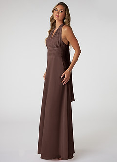 Azazie Fifi Bridesmaid Dresses Ganache A-Line Strapless Chiffon Convertible Dress image5