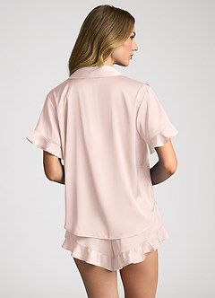 front Pyjama set met korte mouwen en ruches