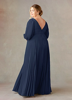 Azazie Zahara 신부의 어머니 드레스 A라인 쉬폰 바닥 길이 드레스 image10