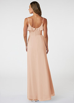 Azazie Natalia Bridesmaid Dresses English Rose A-Line Chiffon Dress image2