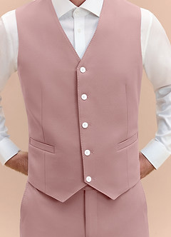 front James Dusty Rose Structured Stretch Suit Vest