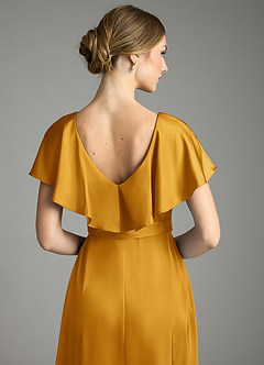 Azazie Lainey Vestidos de damas de honor Vestido de Caramelo de Satén Elástico de Corte en A con Con bolsillos image2