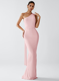Lydia Powder Pink Stretch Knit Maxi Dress image3