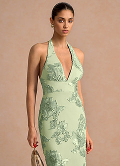 Cipriana Light Green Maxi Dress image2
