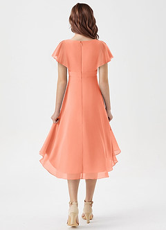 Azazie Graciela Junior Sunset A-Line Pleated Chiffon Dress image2