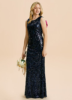 front Azazie Ayla Junior Formal Dress