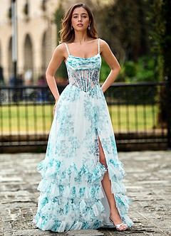 Pomeappy Green Tulle Prom Dress image4