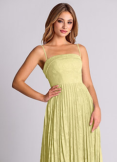 Azazie Mariana Bridesmaid Dresses Lemon Sorbet A-Line Strapless Floral Burnout Convertible Dress image2